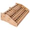 Craft Paint & Brush Organizer Rack, Holds up to 60 Bottles (52 1-inch and 8 1.47-inch) and 22 brushes - 14 x 8 Inches, Wood Finish, Light brown, 14.1 x 9.6 x 4.3